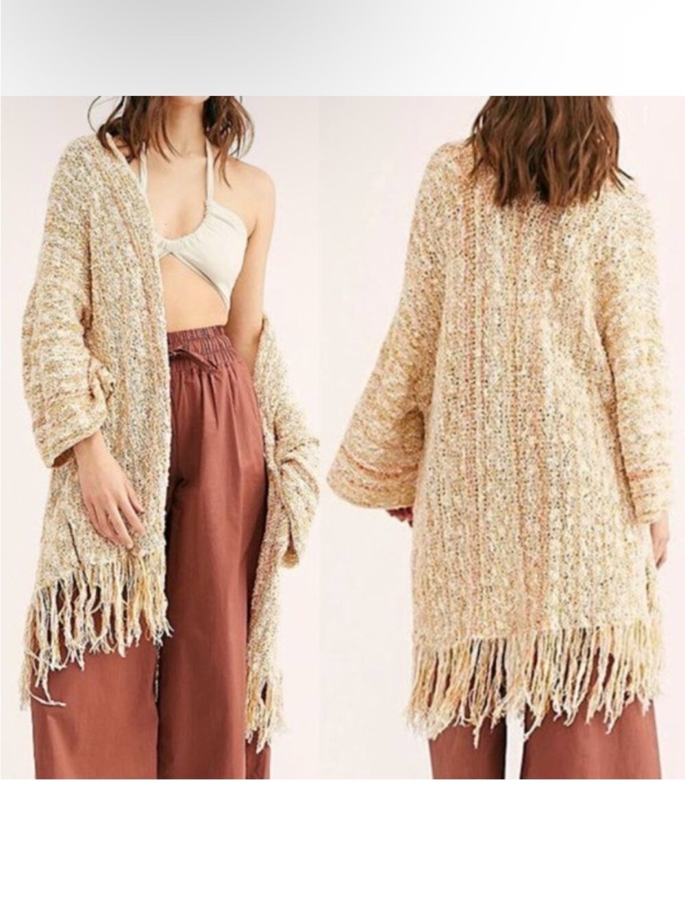 Free People / Lucia Cardigan in Saffron Orange